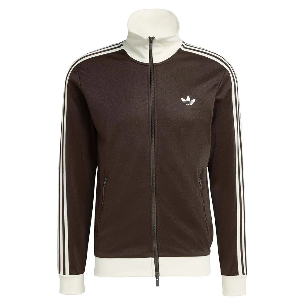 Классическая толстовка adidas Originals на молнии, коричневый — фото 3