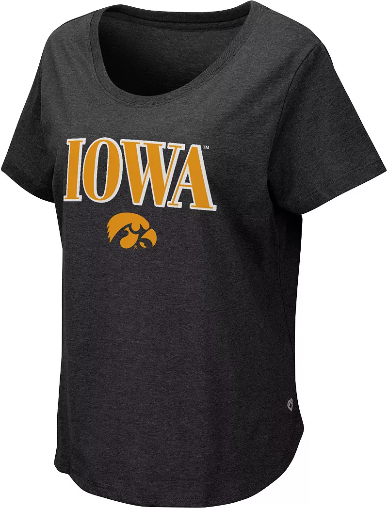 

Женская черная футболка Colosseum Iowa Hawkeyes