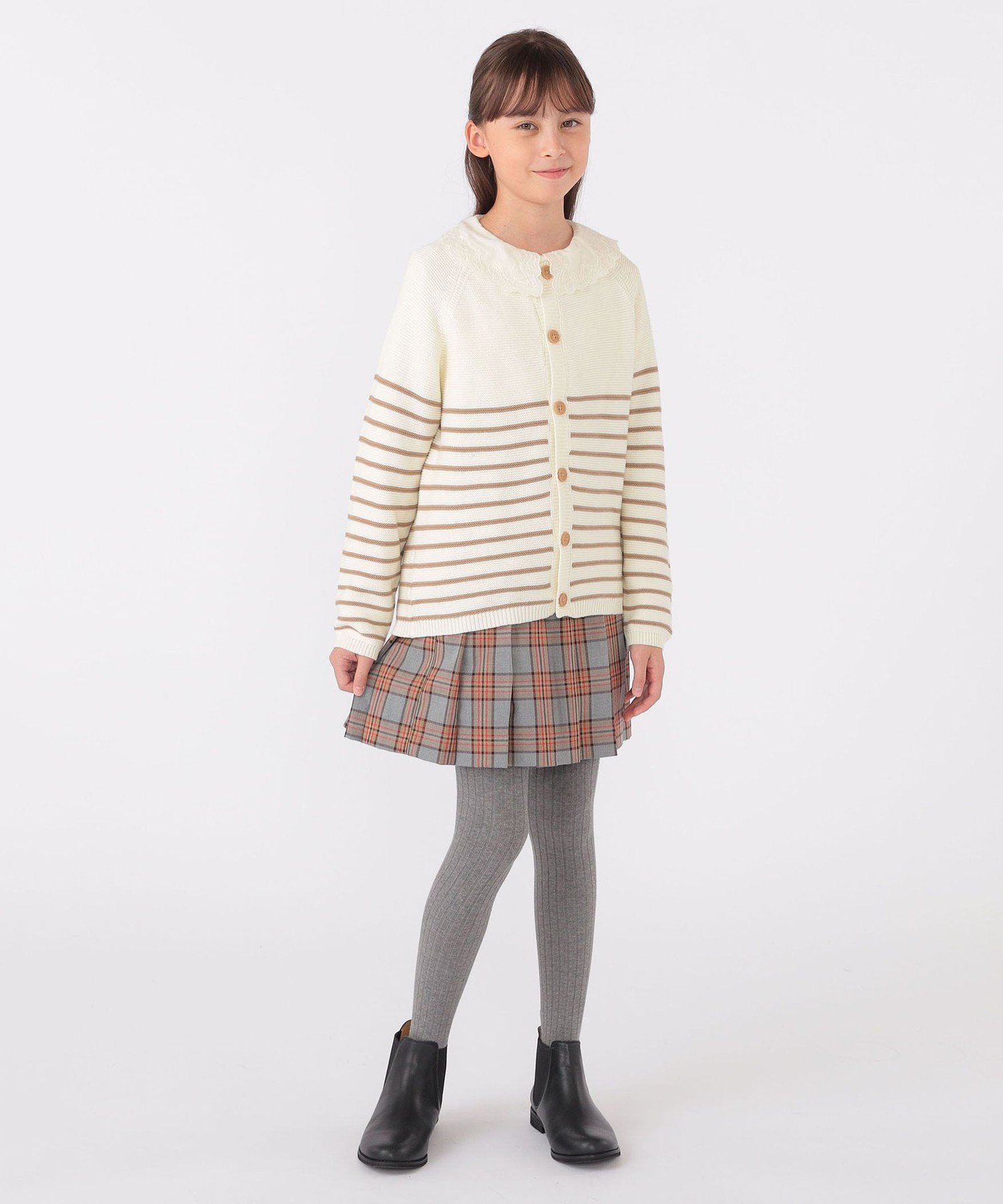 Детская модель: 130~155 см / Кардиган в полоску Ships Kids, beige