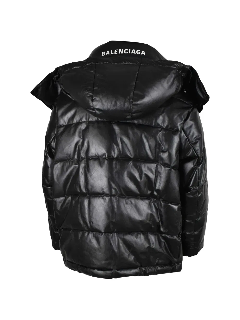 Стеганый пуховик со съемным капюшоном Balenciaga, черный — фото 2