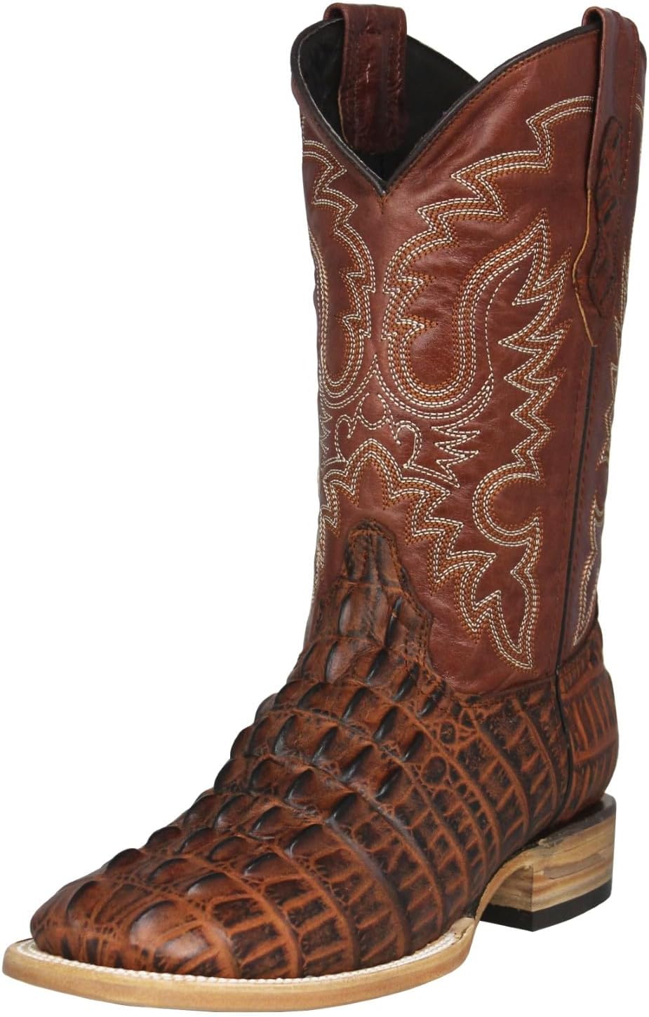 

Мужские сапоги Texas Legacy Cognac с принтом из кожи аллигатора и квадратным носком