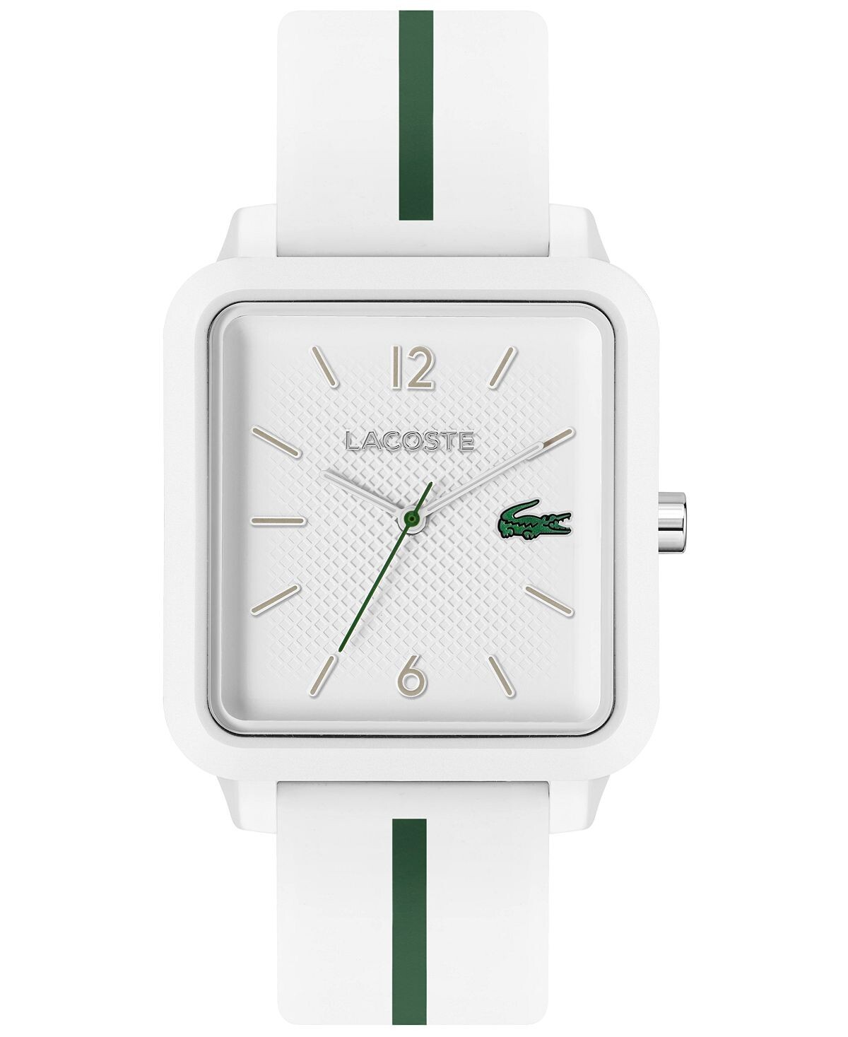 

Мужские студийные часы с белым силиконовым ремешком, 36 x 38 мм Lacoste