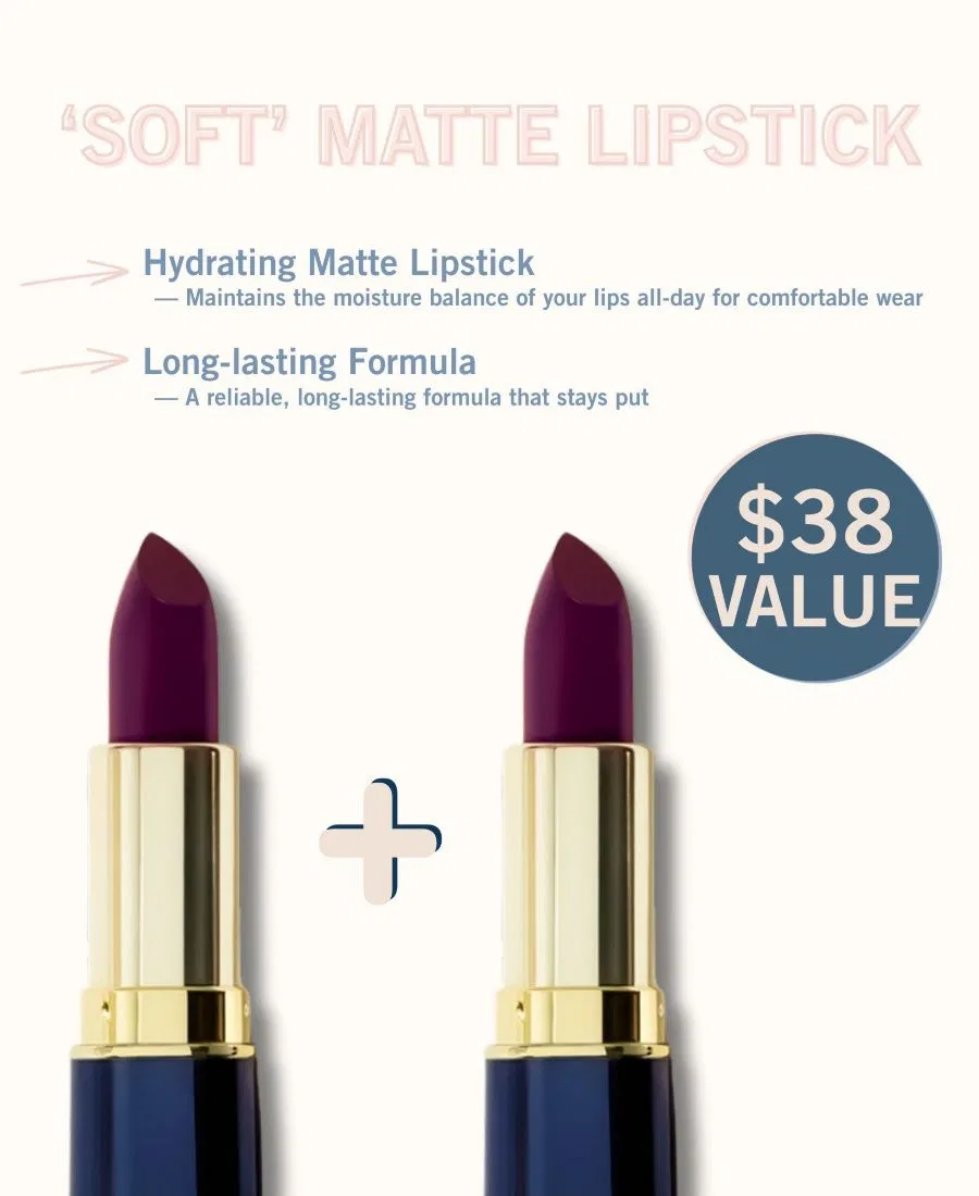 Набор из двух матовых помад Siia Cosmetics, m 361 deep orchid — фото 2