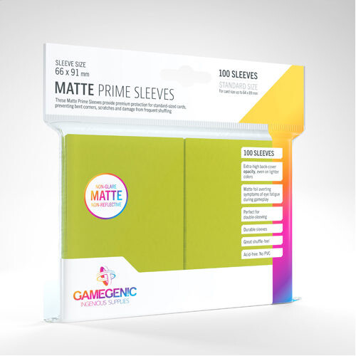

Чехол для карточек Gamegenic Matte Prime Sleeves Lime (100 Ct.) Gamegenic