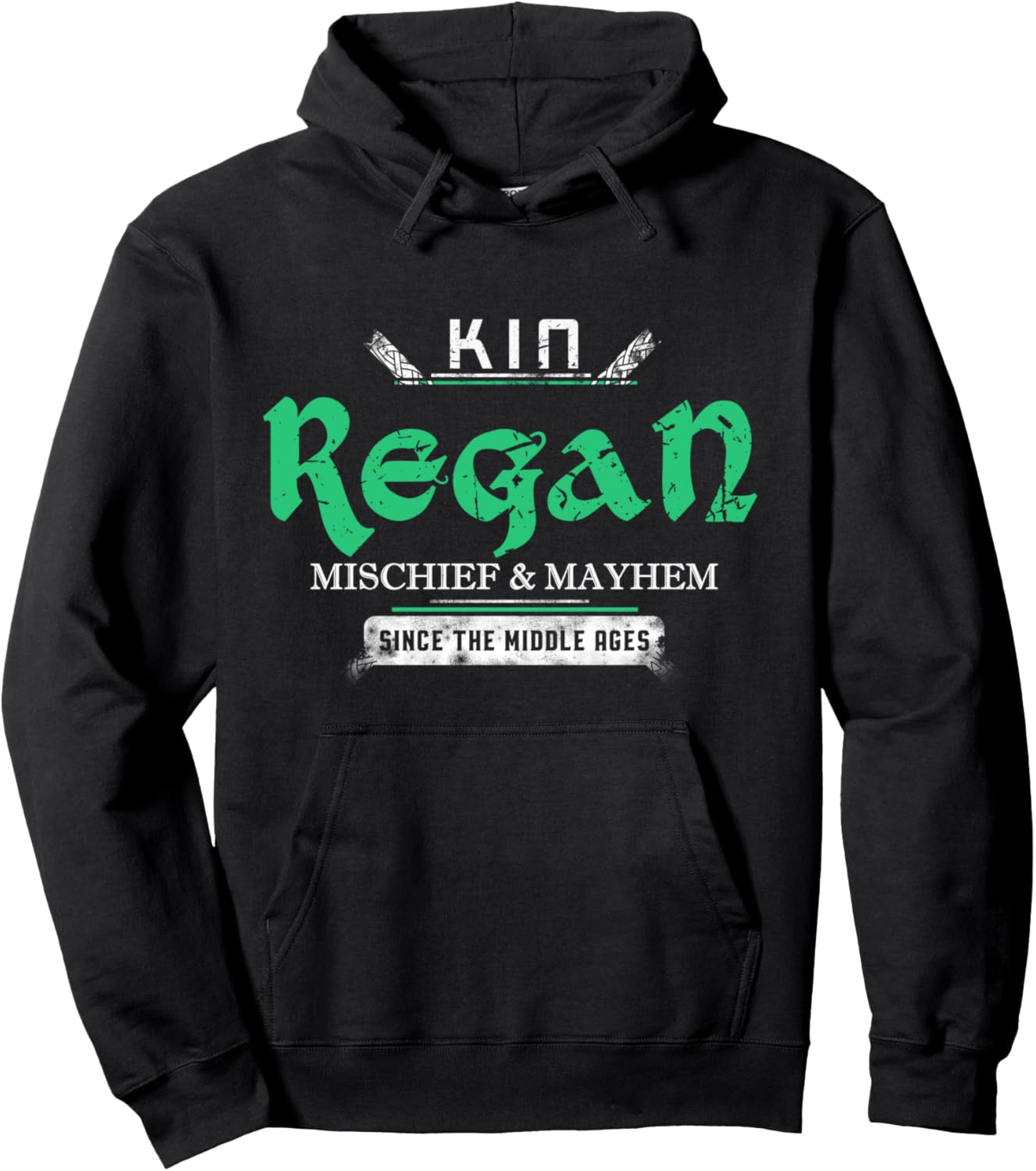 

Худи Kin Regan «Шалости и бесчинства со времен Средневековья» Irish Kin, Clan & Country Shirt Gift Tee, черный