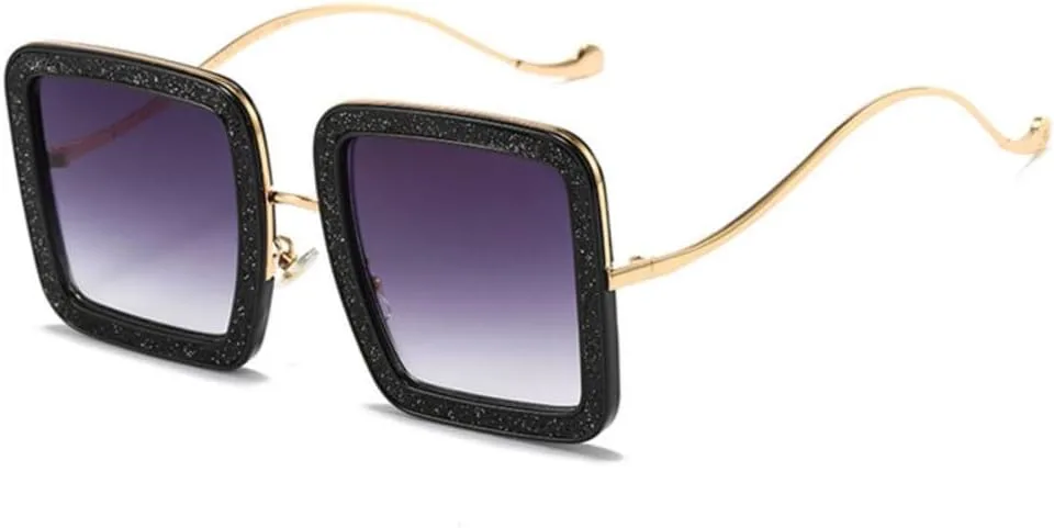 

Солнцезащитные очки MUTYNE Diamond Shiny Crystal Square Vintage Sunglasses Women Oversized Fashion Sun Glasses UV400 UV400 Shades Eyewear Female Trendy, 9