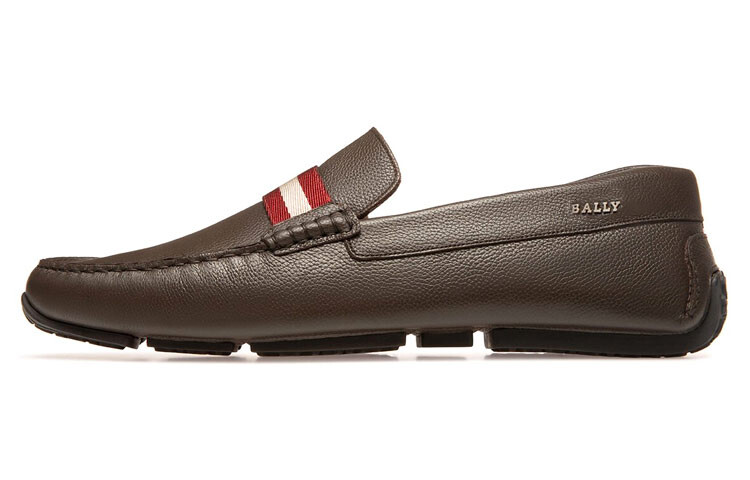 

Кожаные мокасины с полосатыми деталями Bally