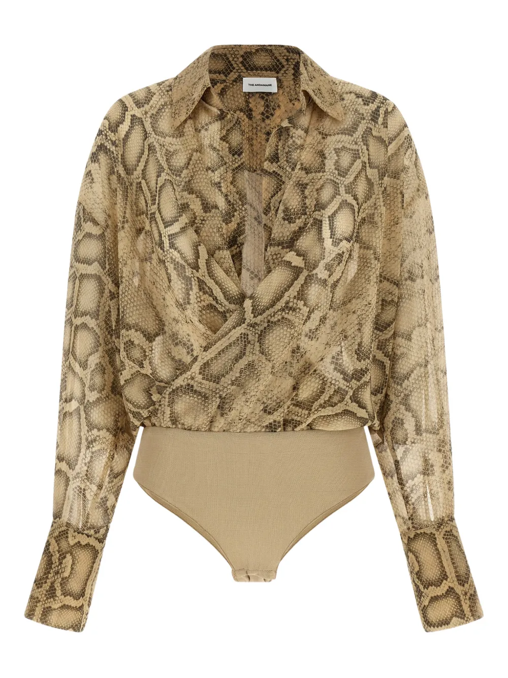 

Боди с принтом под питона Paloma The Andamane, нейтральный