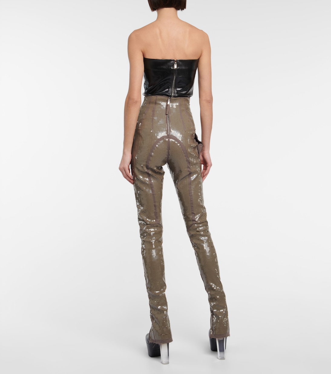 Леггинсы Dirt Waist с отделкой Rick Owens, Dust — фото 3