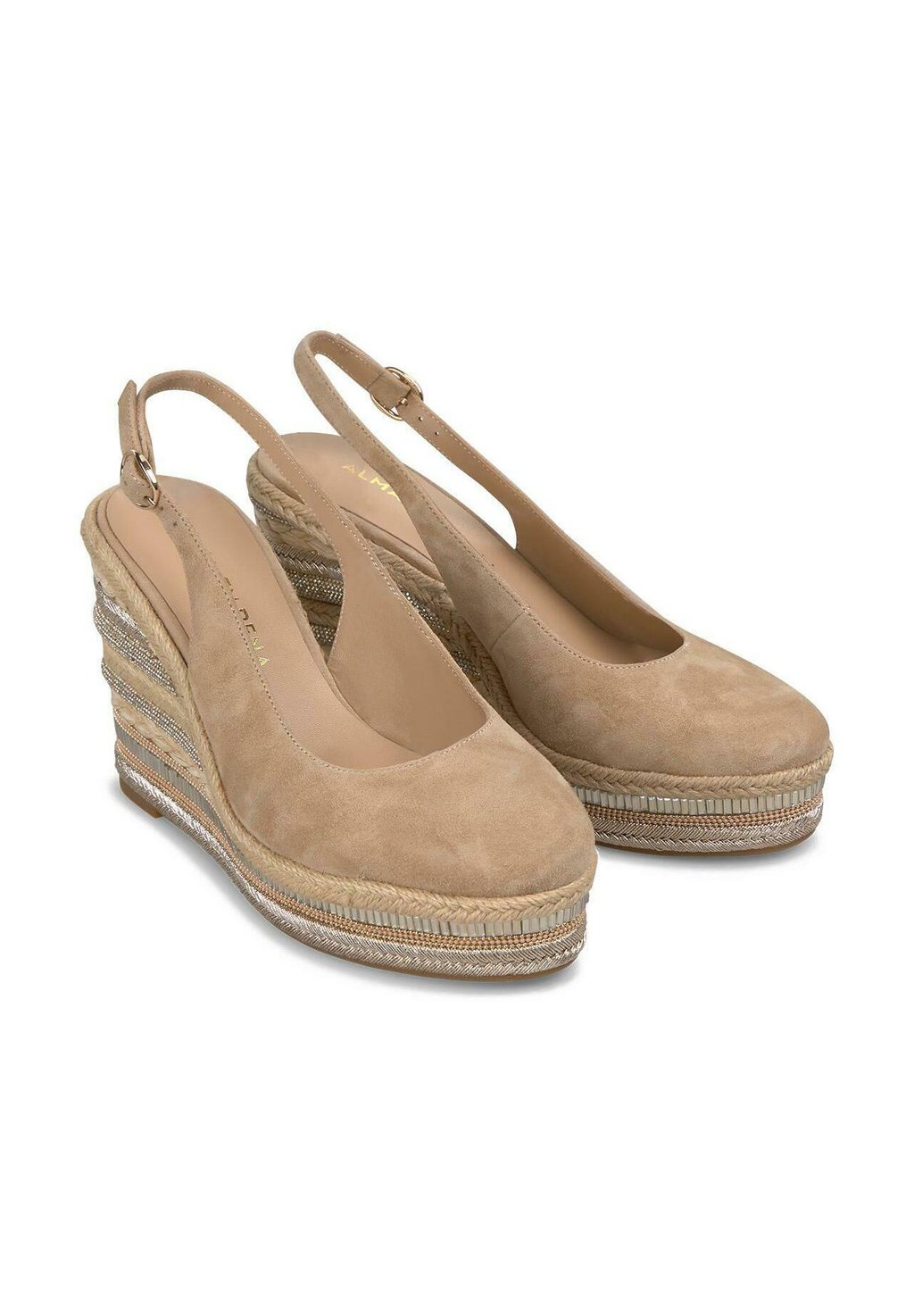 Босоножки на платформе CON PUNTERA REDONDEADA Y CIERRE CON HEBILLA - High heels Alma en Pena, светло-коричневый — фото 3