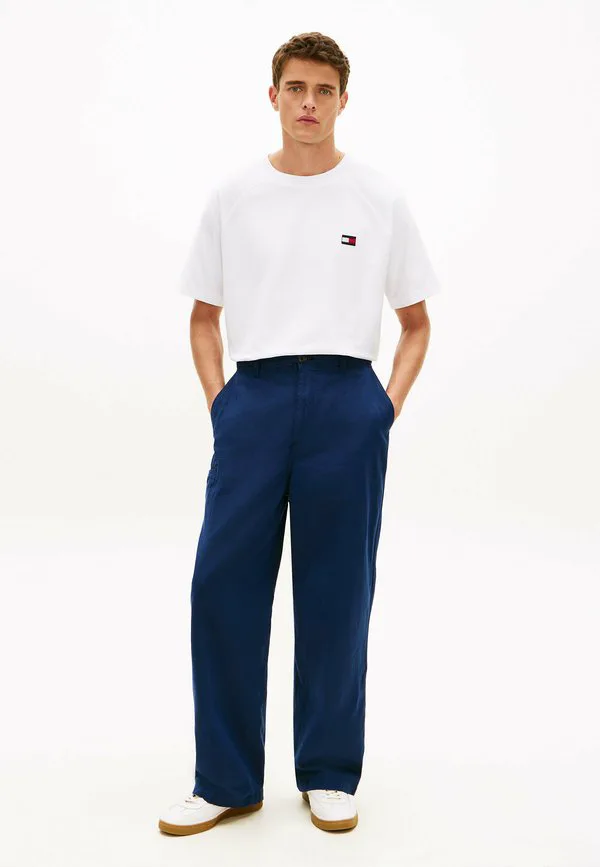 Свободная базовая футболка с рукавами реглан Tommy Hilfiger, White — фото 2