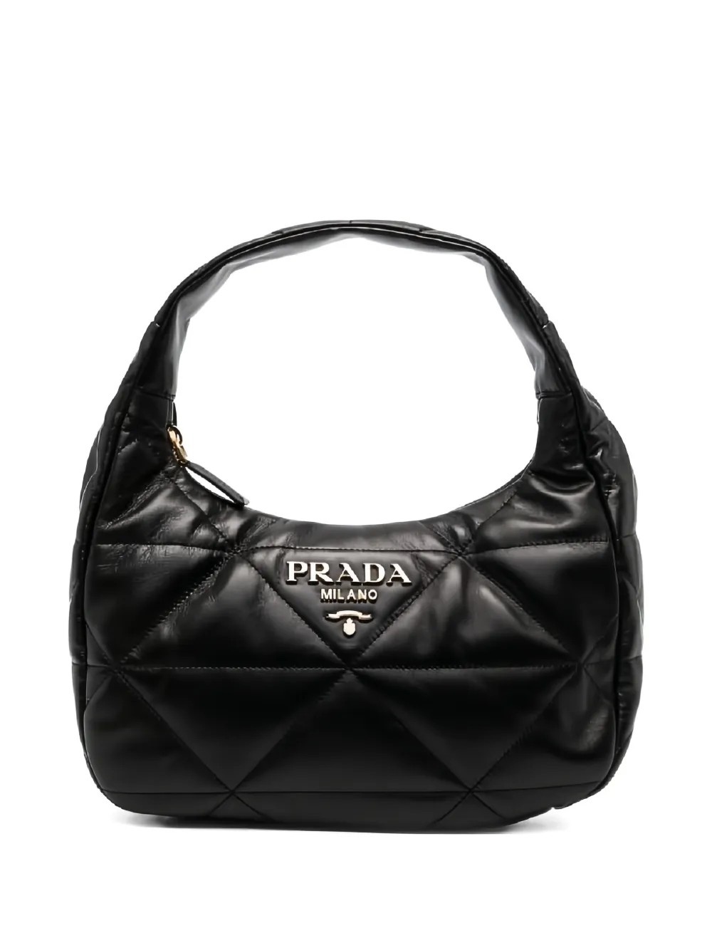 

Стеганая кожаная сумка-тоут Spectrum Prada, черный