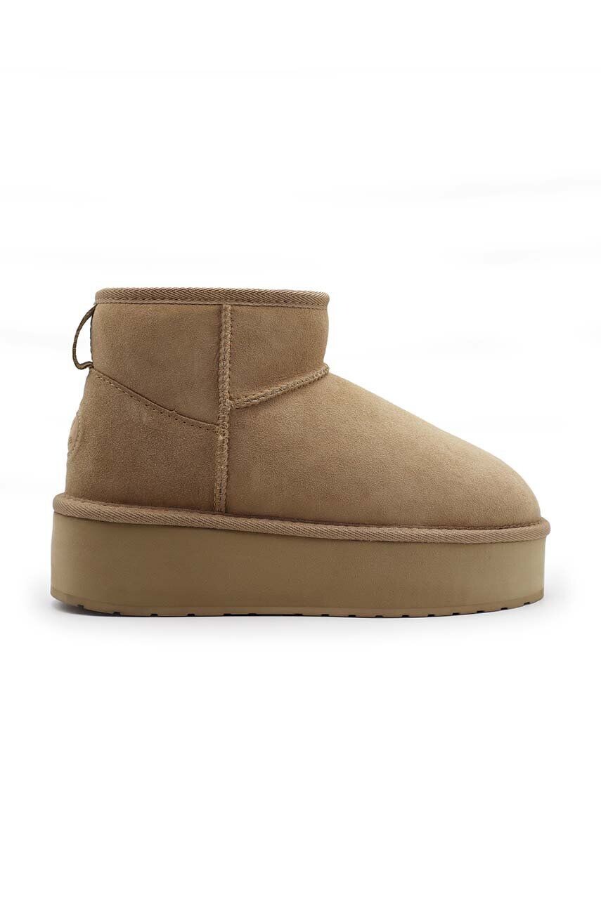 

Замшевые зимние ботинки Emu Australia Stinger Micro Flatform, бежевый