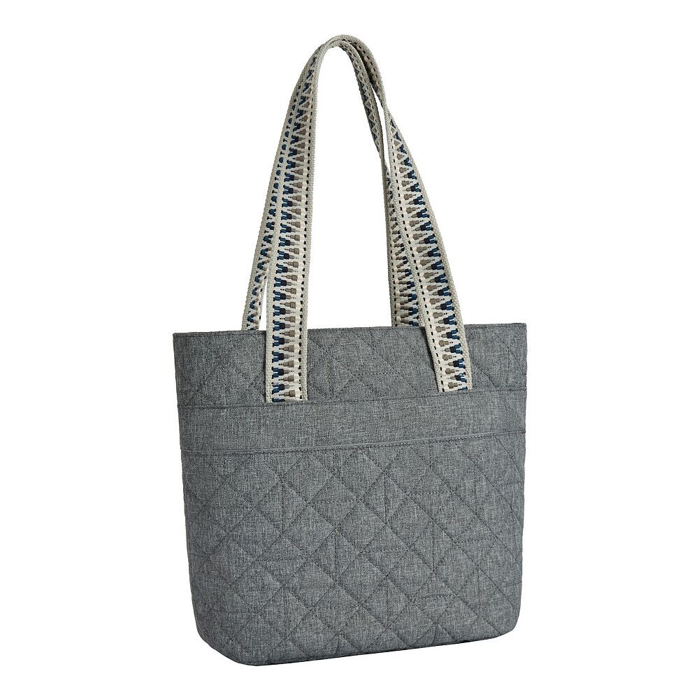 

Сумка-тоут Travelon с защитой от кражи в стиле бохо, цвет Gray Heather