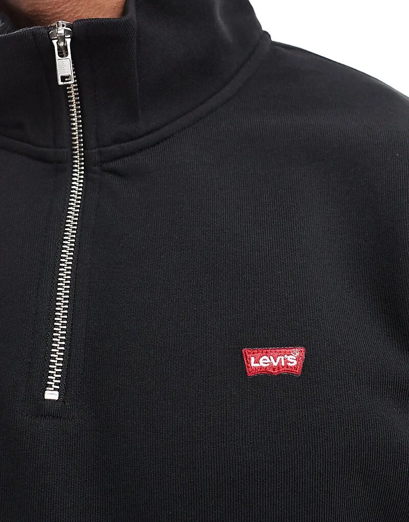 Оригинальная толстовка с логотипом Hallmark на молнии черного цвета Levi's — фото 3