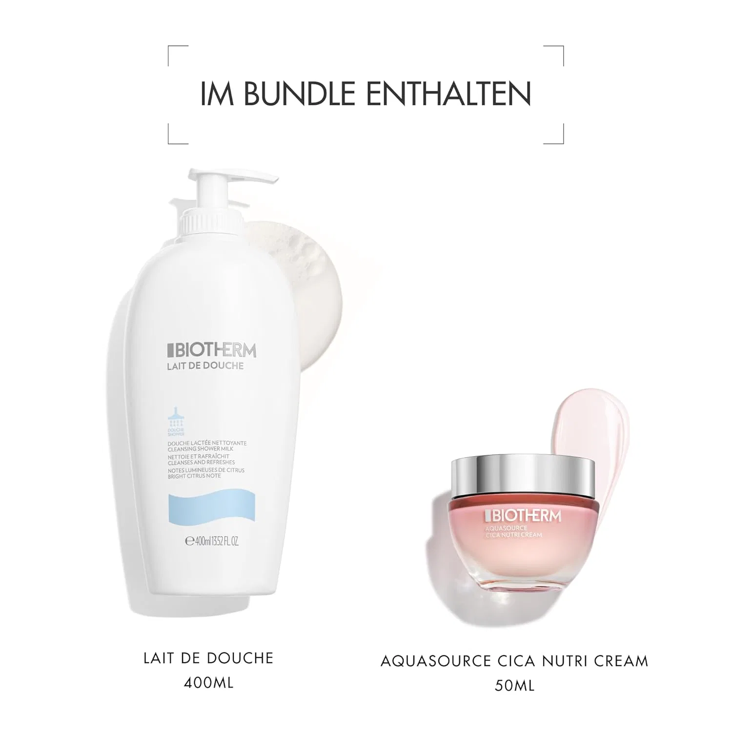 Набор Biotherm Aquasource Cica Nutri Cream 50 мл + Lait De Douche Shower Gel 400 мл Biotherm — фото 2