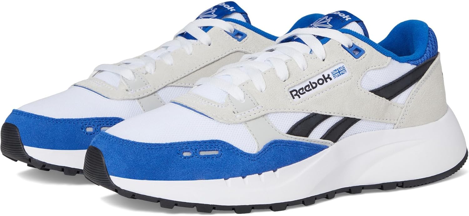 

Кроссовки Reebok Unisex-Adult Classic Leather 2400, белый/черный/синий