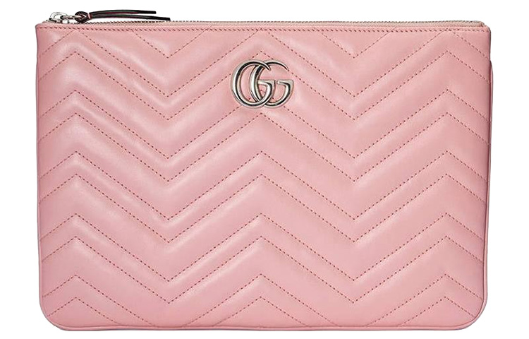 

Кожаный клатч обычный женский розовый GUCCI