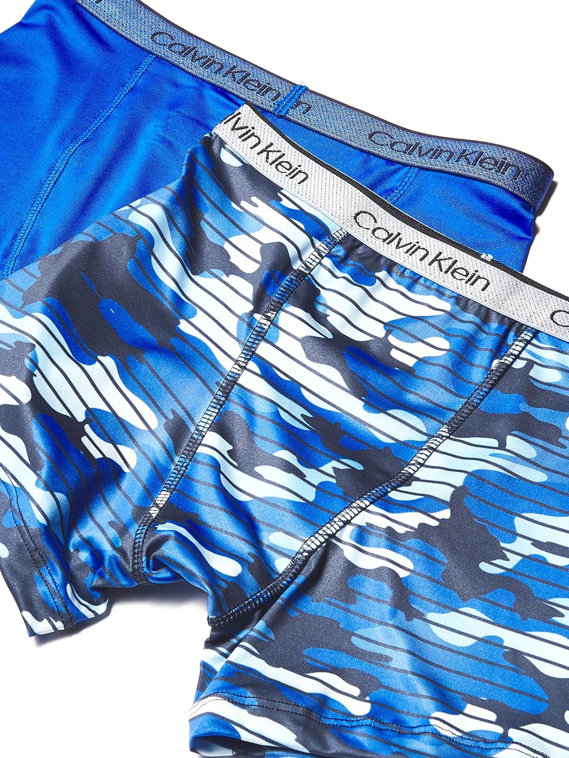 Комплект из 4 трусов-боксеров Calvin Klein для мальчиков, Camo/Blue — фото 2
