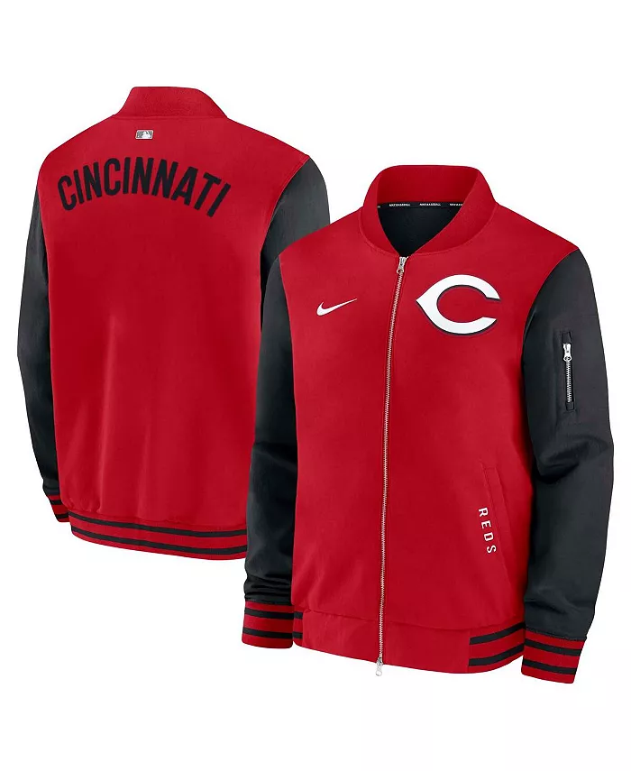 

Мужская красно-черная бейсбольная куртка Cincinnati Reds Authentic Collection Dugout с молнией по всей длине Nike