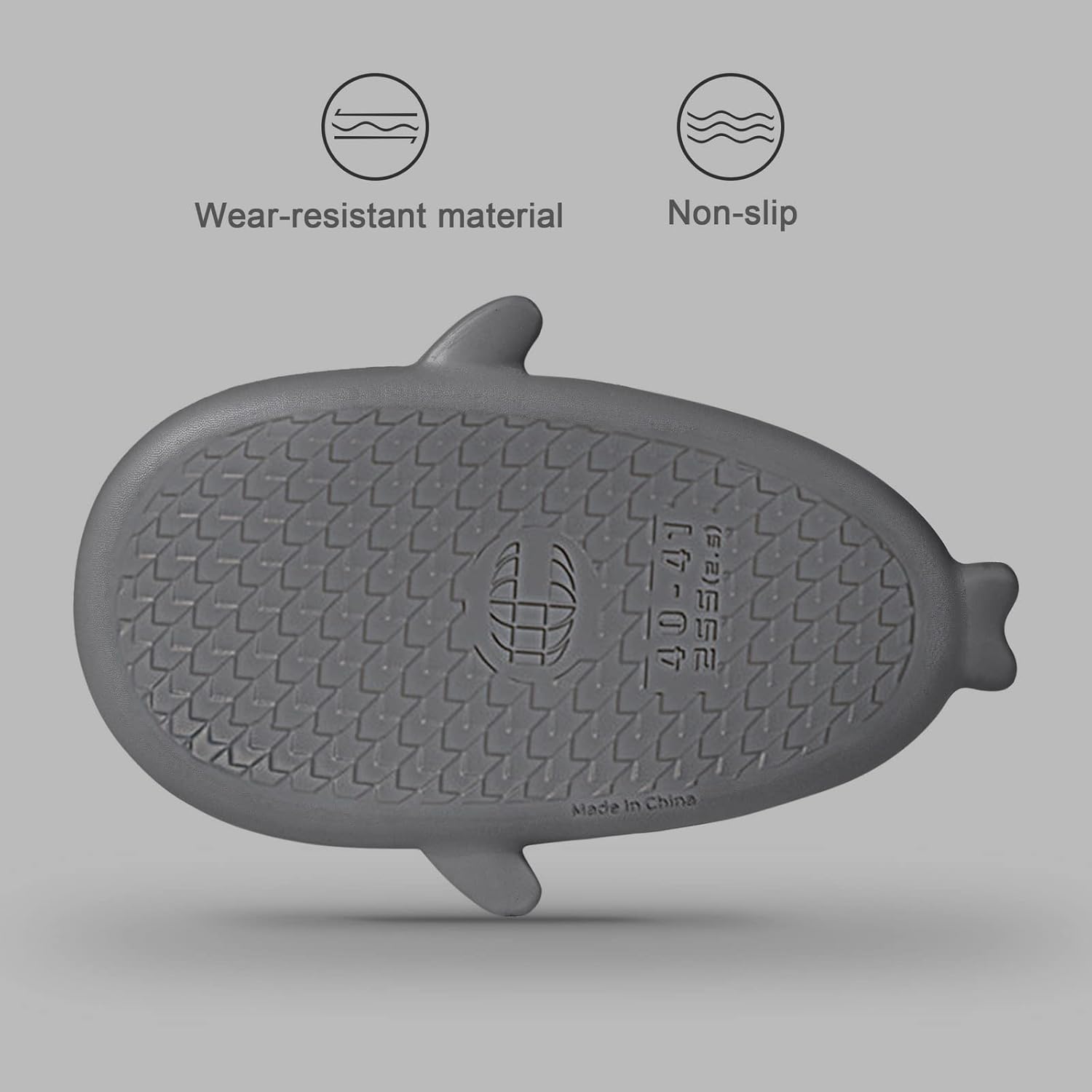 Шлепанцы MoneRffi Shark для женщин и мужчин, Cloud Shark, оригинальные открытые сандалии, милые тапочки в виде акулы, нескользящие для пляжа, бассейна и душа, темно-серый — фото 3