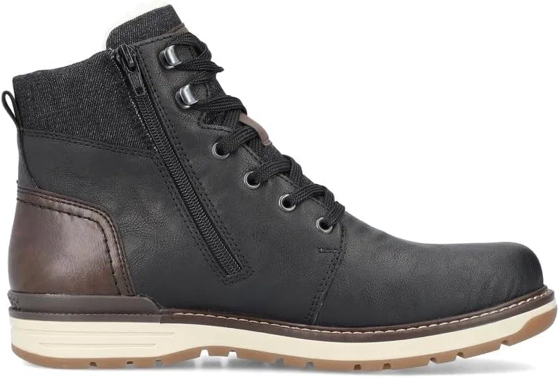 Мужские водоотталкивающие ботильоны на шнуровке RiekerTEX 39440, Black 00 — фото 2