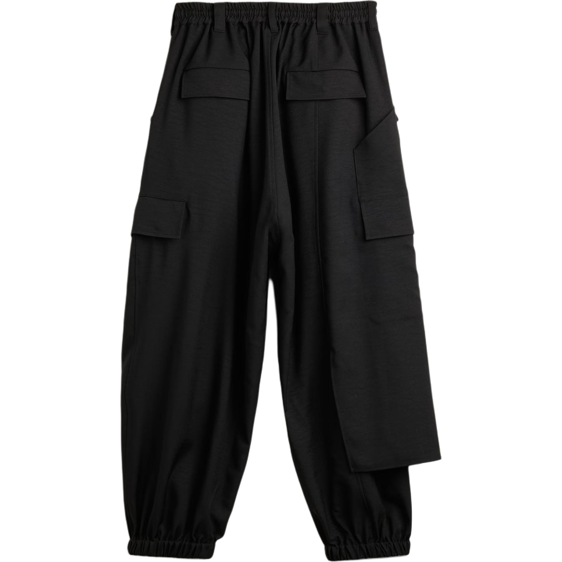 Брюки Y 3 с завязками на поясе и карманами карго Y-3, черный — фото 2