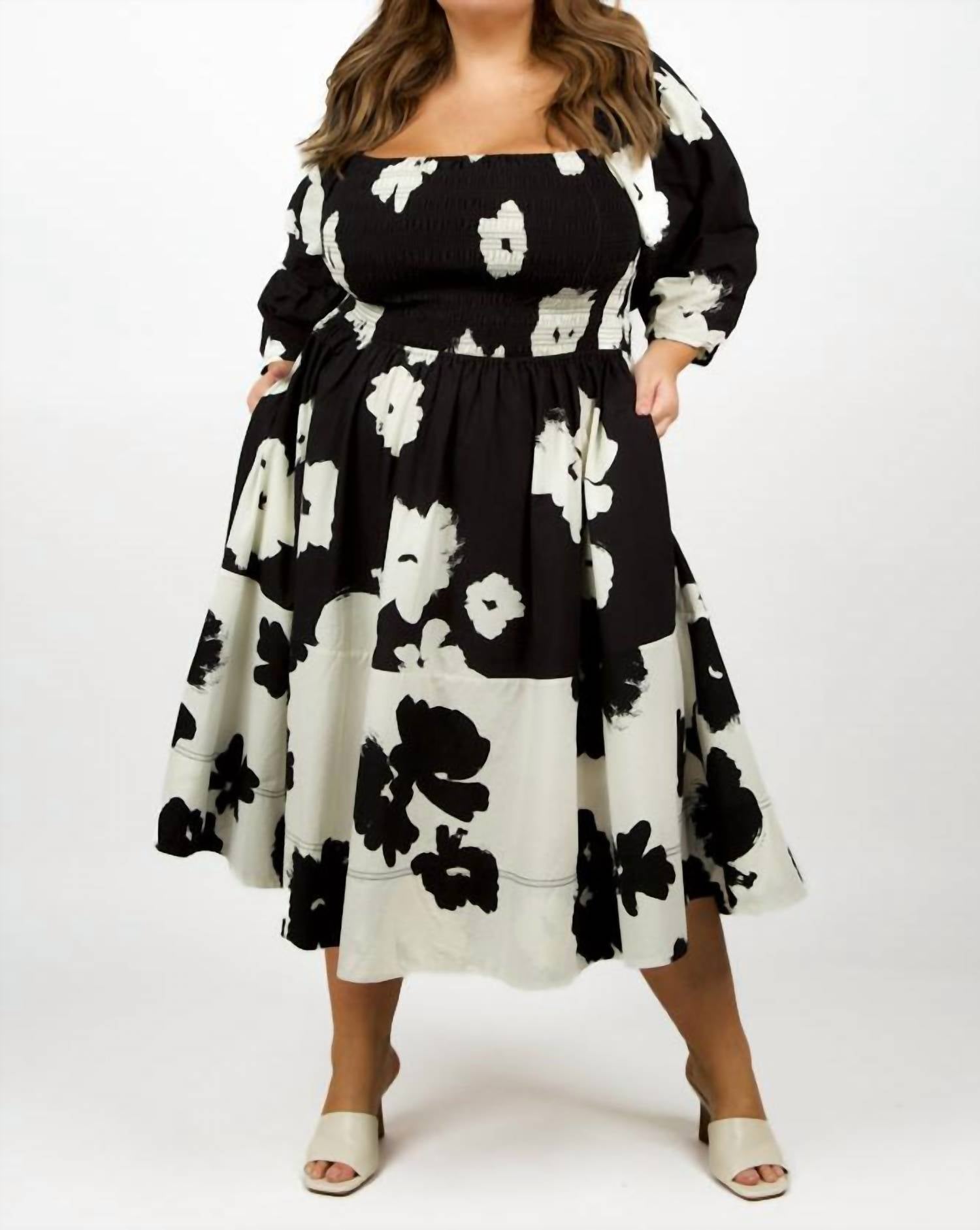 

Платье Karena в черно-белом цвете Tanya Taylor