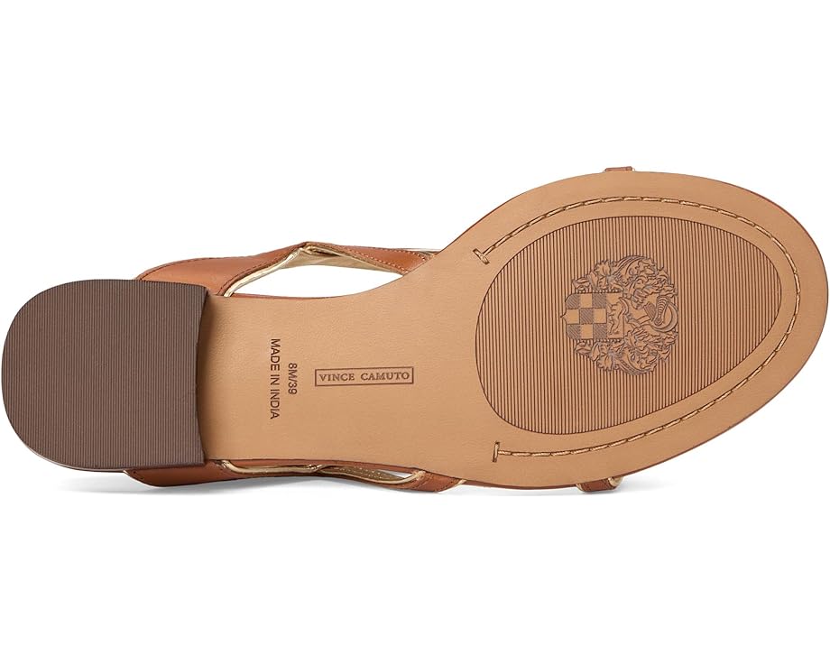 Туфли Vince Camuto Melly Strappy Flat Sandals, цвет Caramello/Egyptian Gold — фото 3