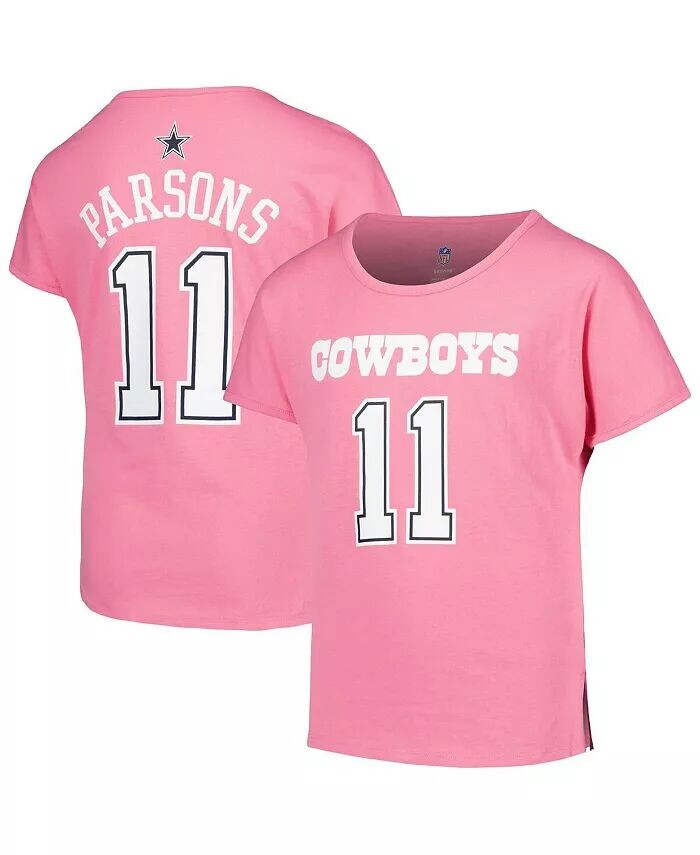 

Розовая футболка с именем и номером игрока Big Girls Micah Parsons Dallas Cowboys Outerstuff, розовый
