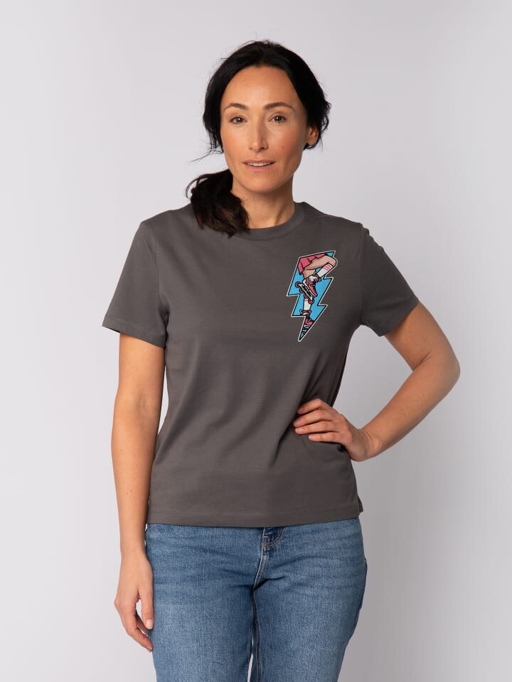 

Футболка wat Apparel T-Shirt Rollerskates, серый