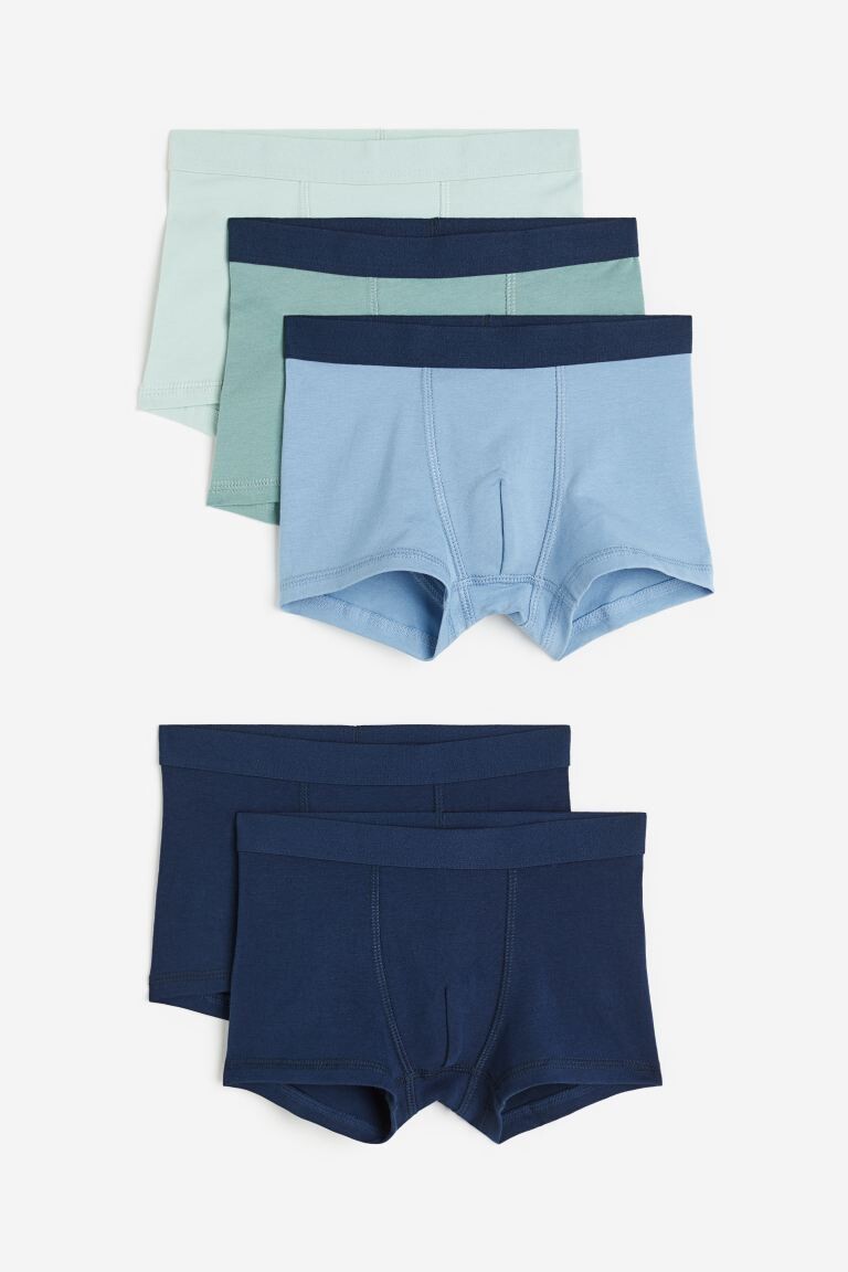 

Упаковка из 5 боксеров H&M, синий/зеленый
