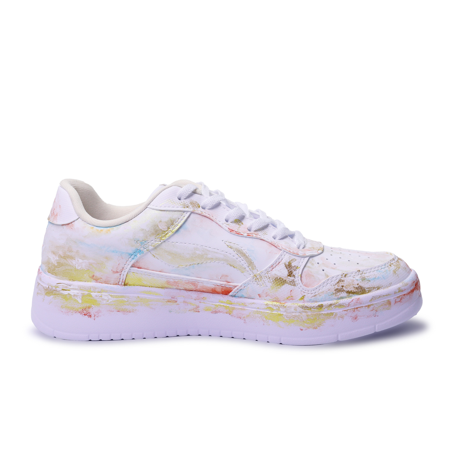 Li Ning Floating Boat Dunhuang Flying, Graffiti, Hand Drawn Synthetic Leather Li-Ning, оранжевый красный — фото 3