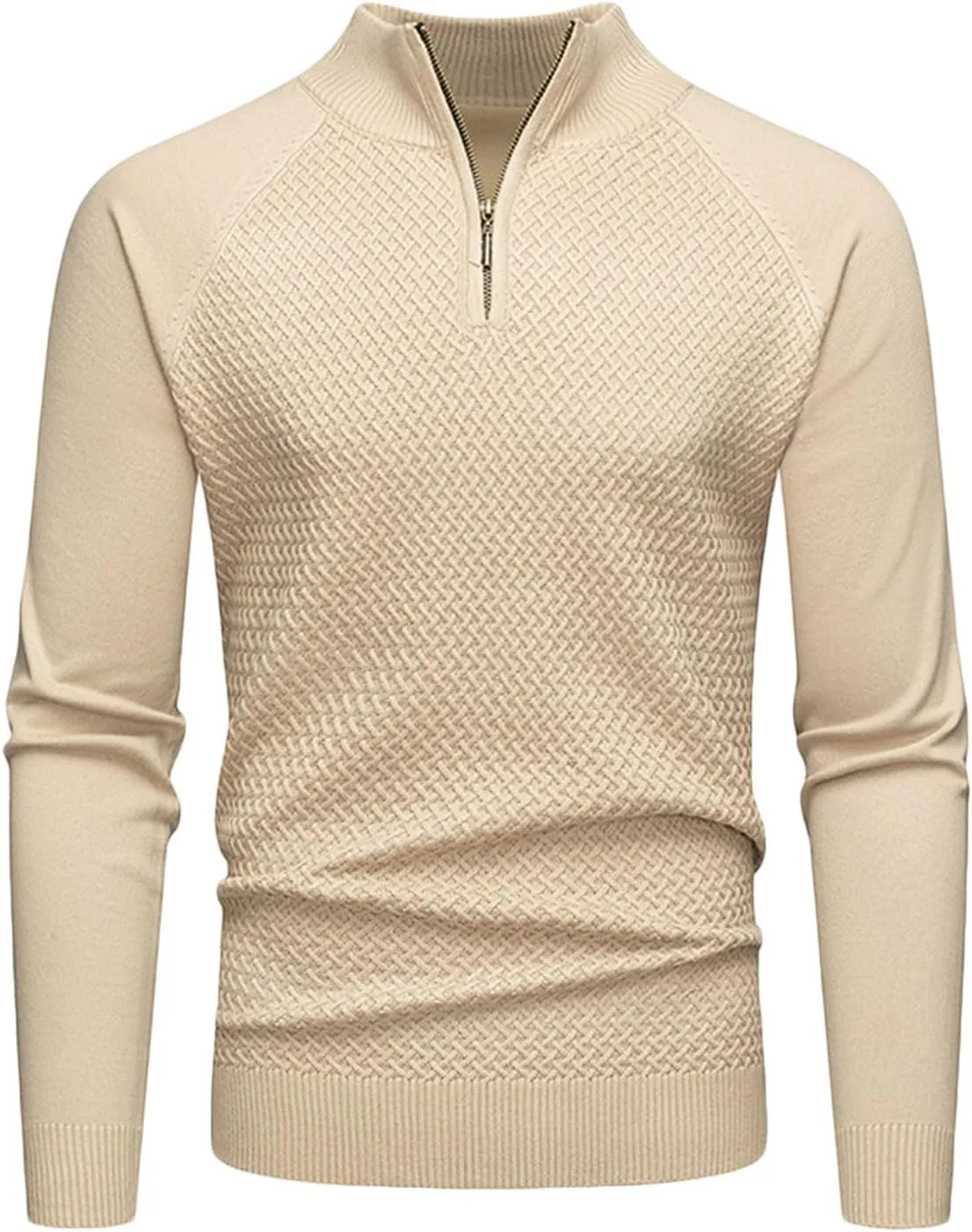 

Мужской свитер с четвертью молнии, легкий и мягкий