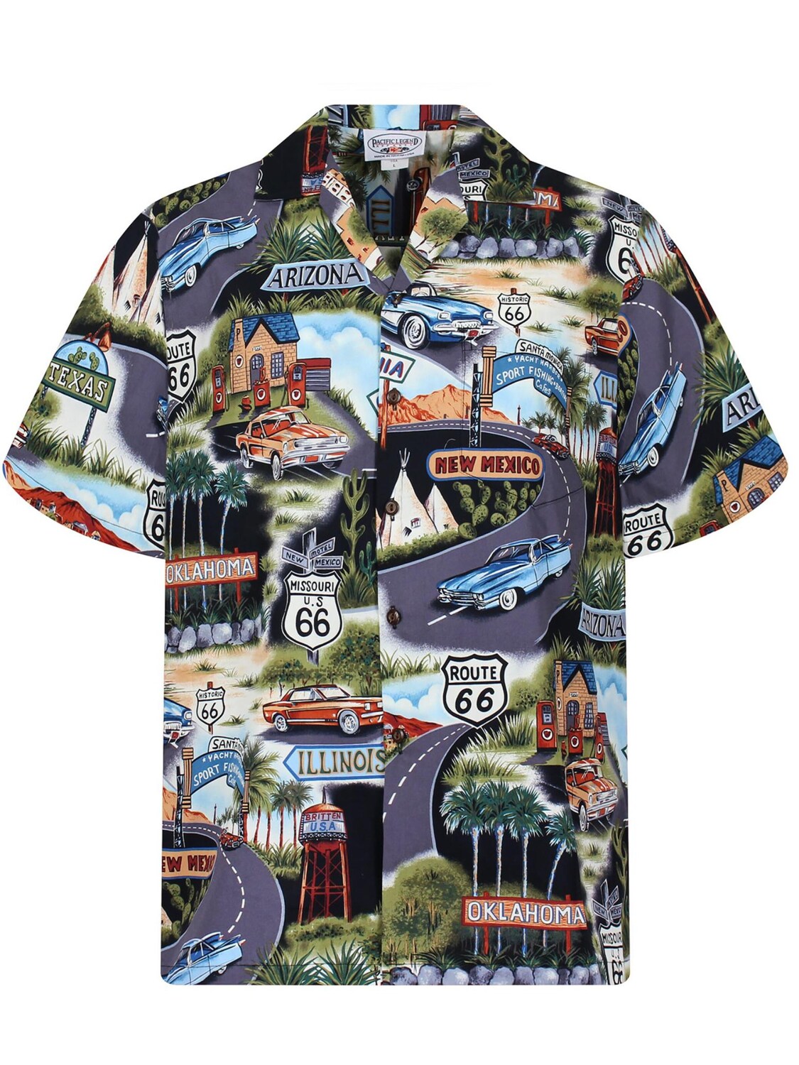 

Pacific Legend Рубашка на пуговицах Regular fit 'Breite Straße' в сером цвете