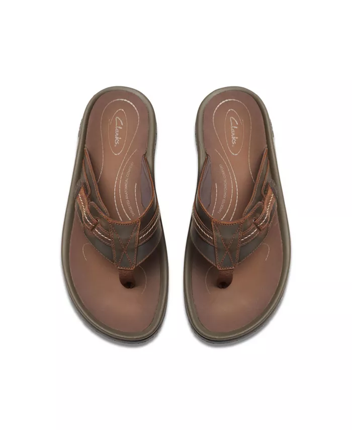 Мужская коллекция сандалий Wesley Sun Clarks, загар/бежевый — фото 4