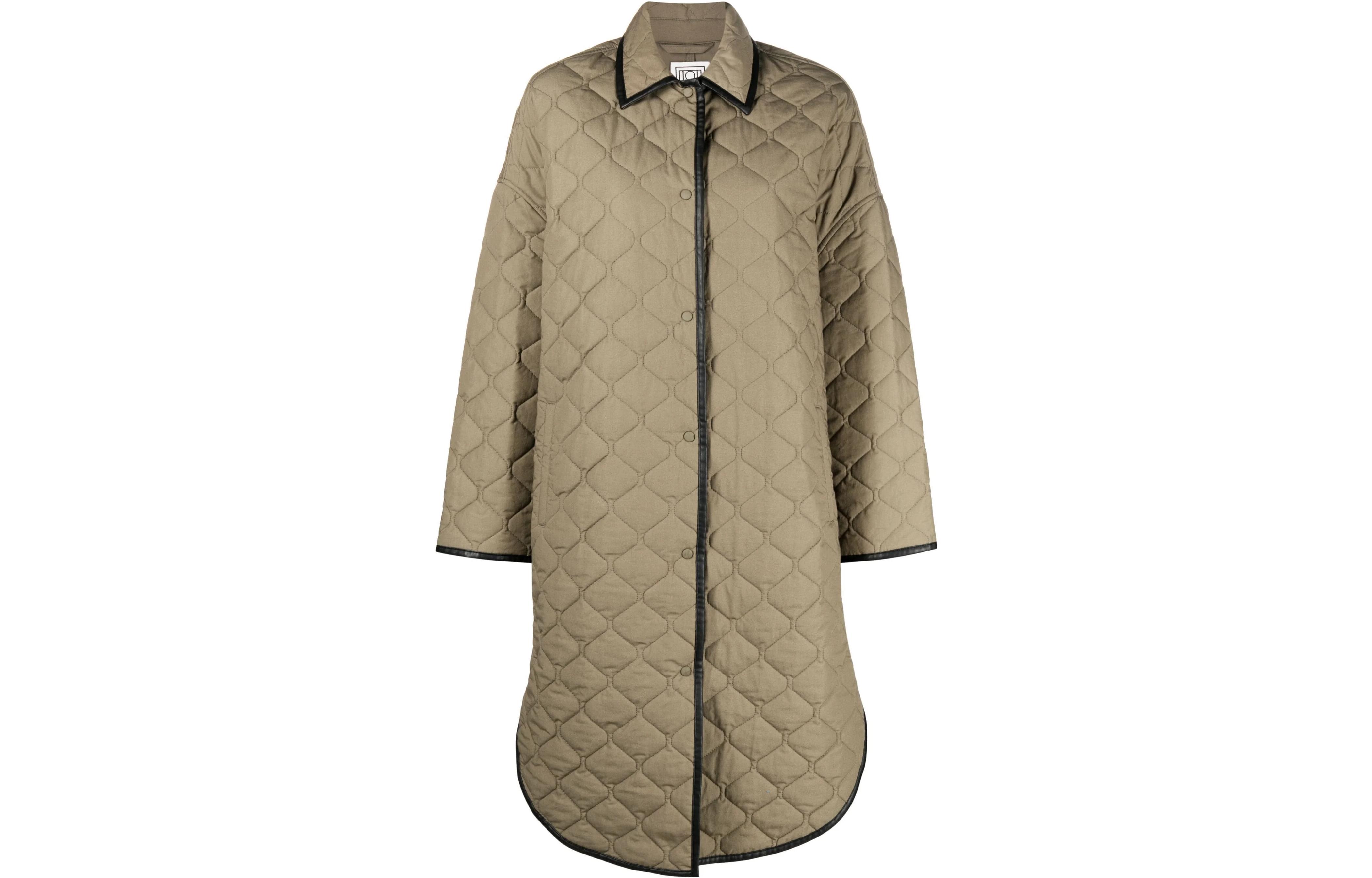 

TOTEME Куртка стёганая с воротником и застёжкой на пуговицы, Marsh Green