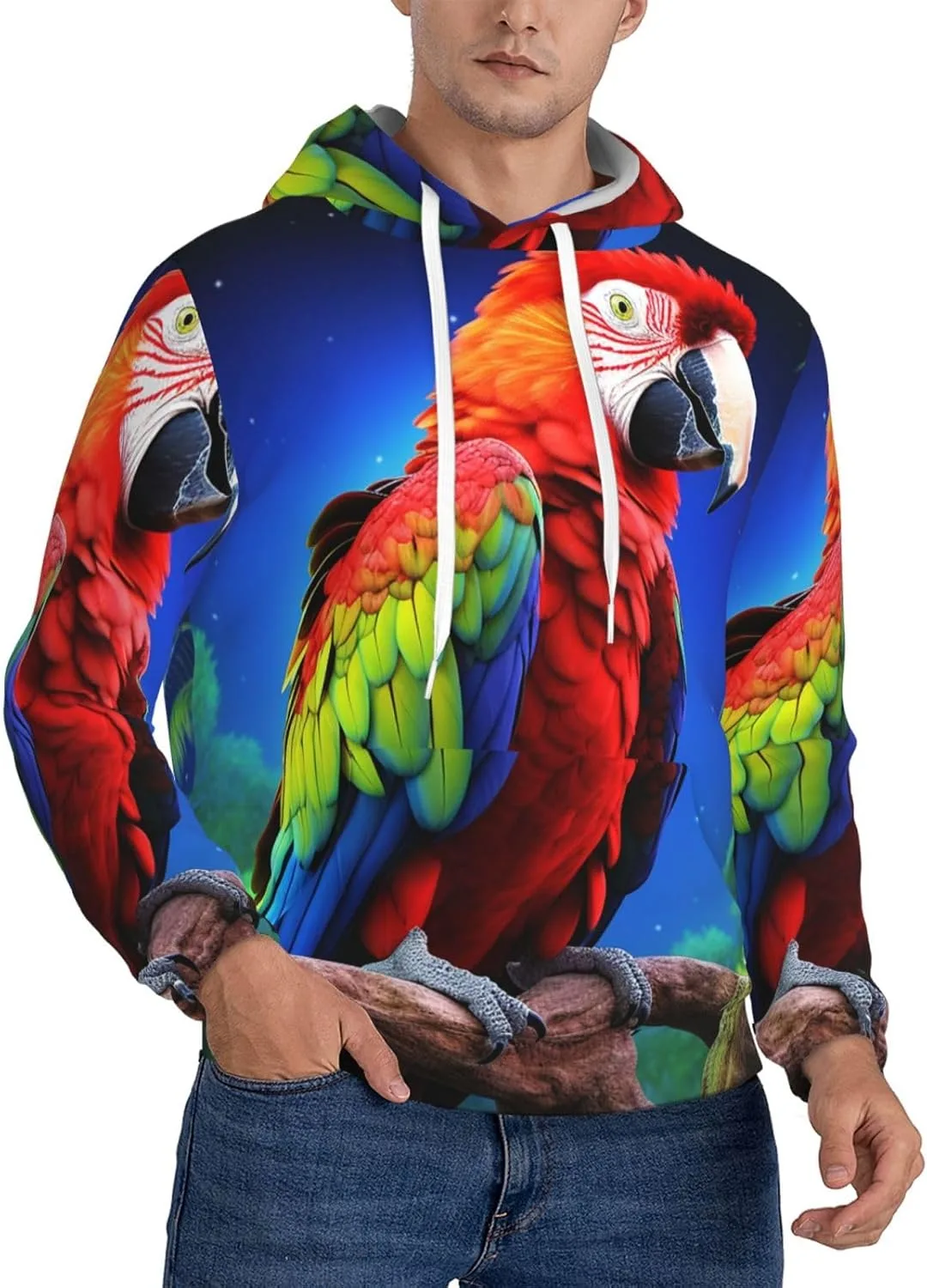 

Мужская флисовая толстовка с капюшоном Parrot Hoodies FHEBNDS