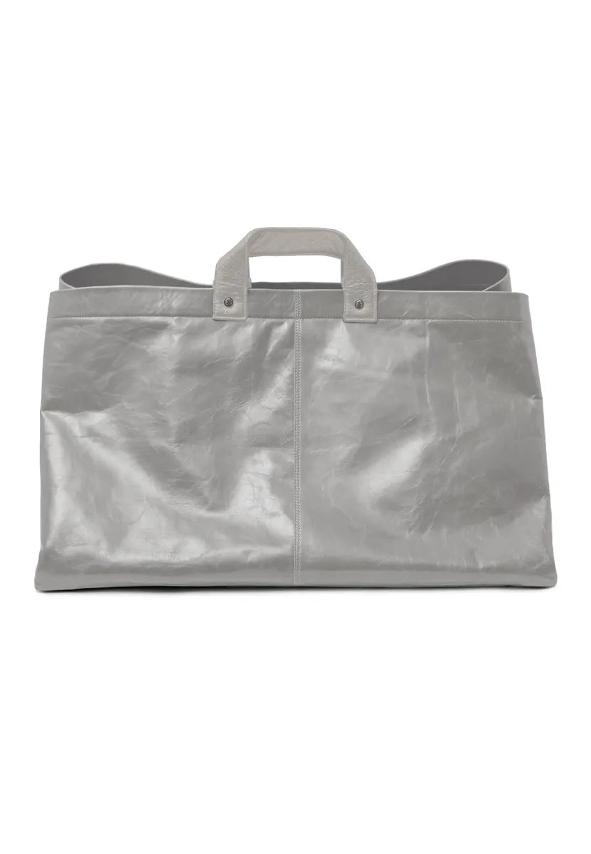 

Сумка с ручкой GRETCHEN "All in Shopper" из блестящей телячьей кожи, серый