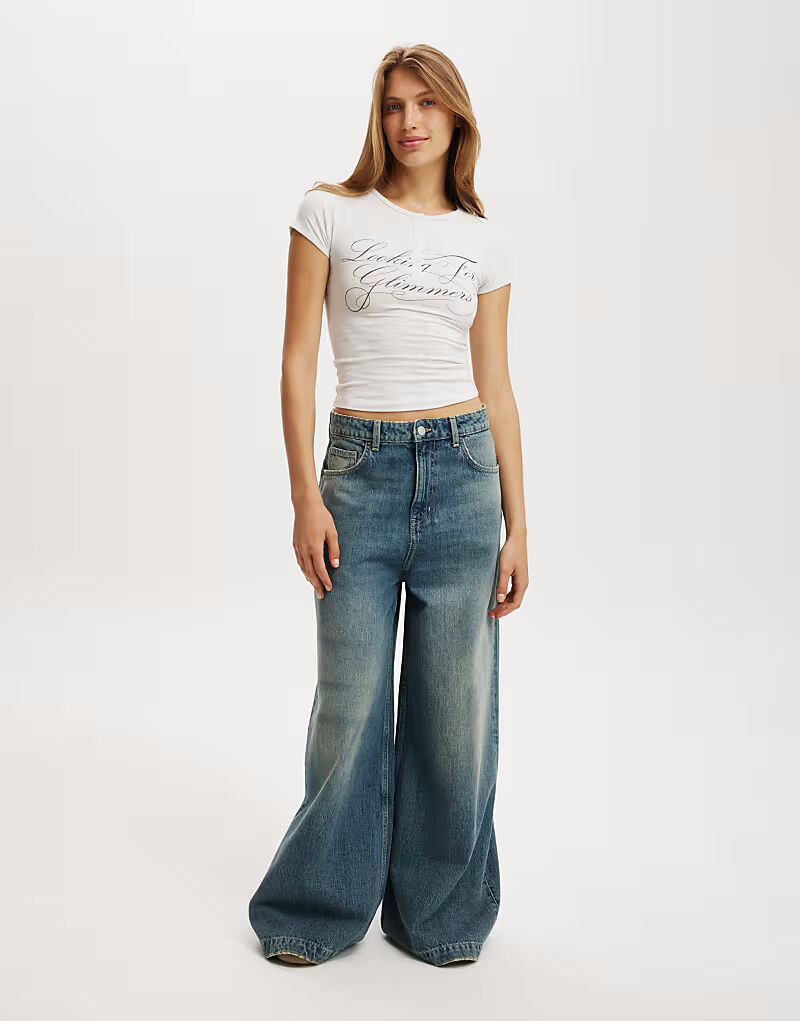 

Cotton:On джинсы 91 размера, цвет: темно-синий