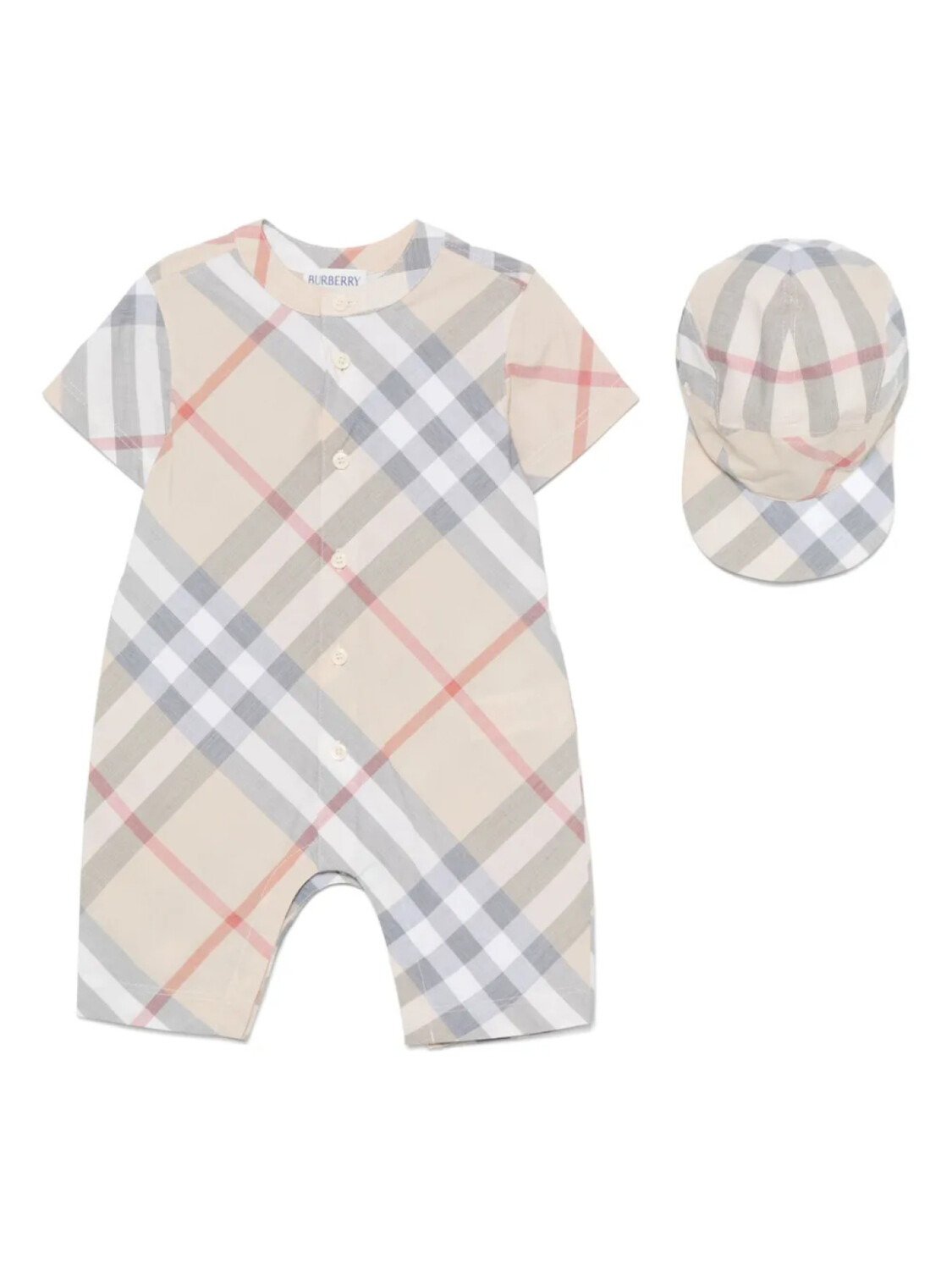 

Burberry Kids Vintage Check комплект для новорожденных, коричневый
