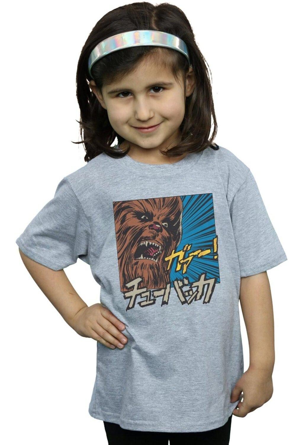 

Хлопковая футболка Chewbacca Roar Pop Art Star Wars, серый