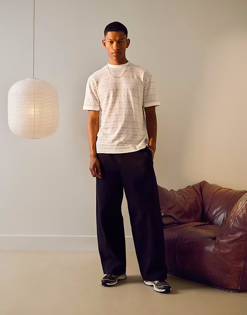 

Брюки Topman из твила с застежкой-молнией, цвет: черный, выбеленный