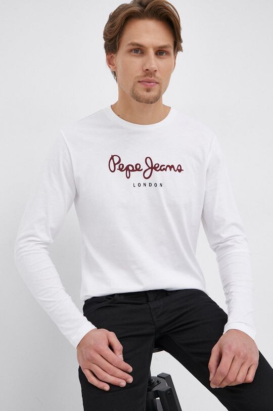 

Футболка с длинными рукавами, хлопок Eggo Long Pepe Jeans, белый