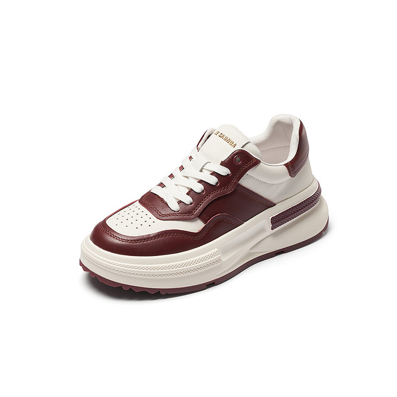 

LE SAUNDA Кроссовки для скейтбординга унисекс красные с белым RDL, цвет Red+White RDL (Men's)