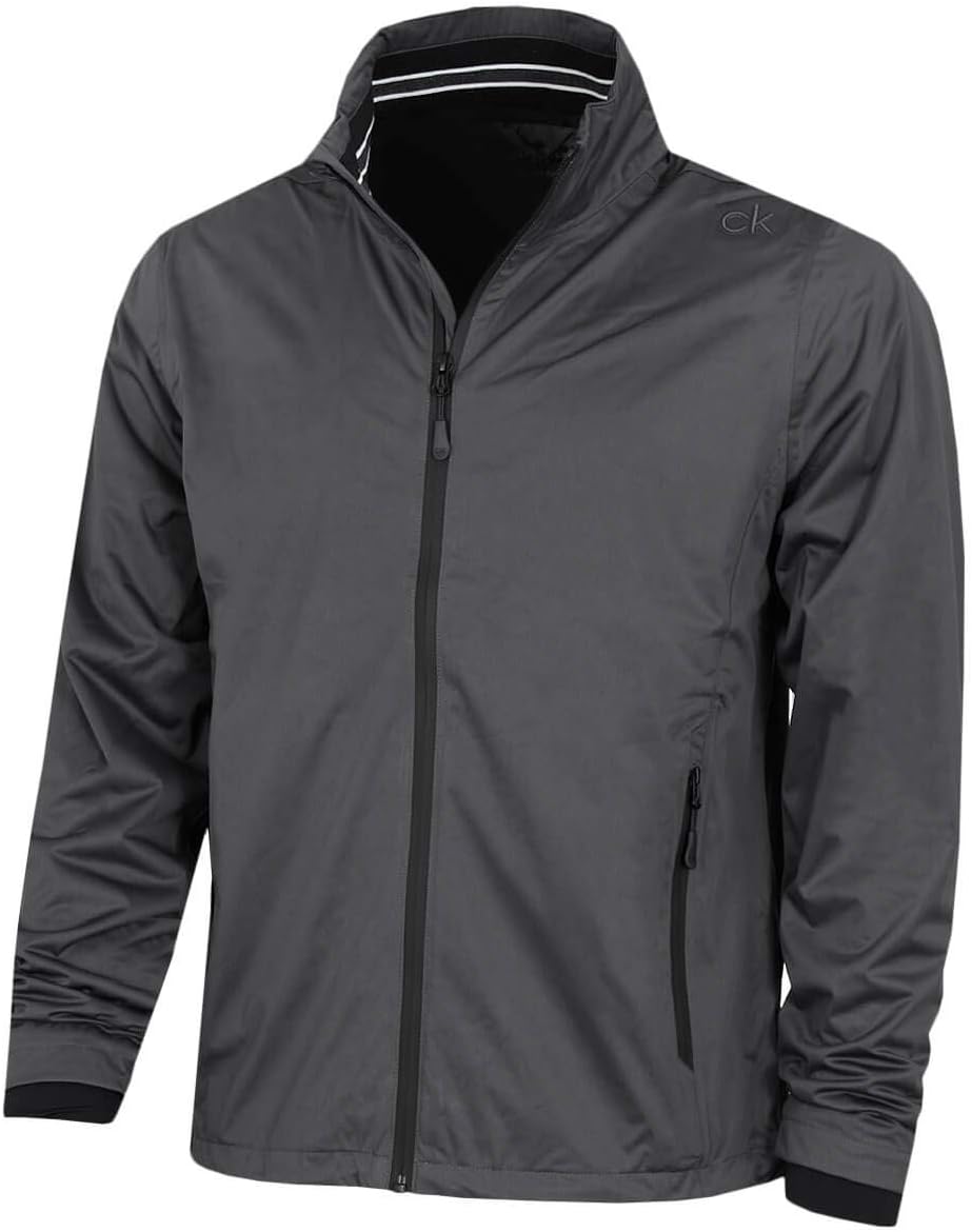 

Мужская водонепроницаемая куртка для гольфа Calvin Klein с отделкой воротника, Charcoal/Black