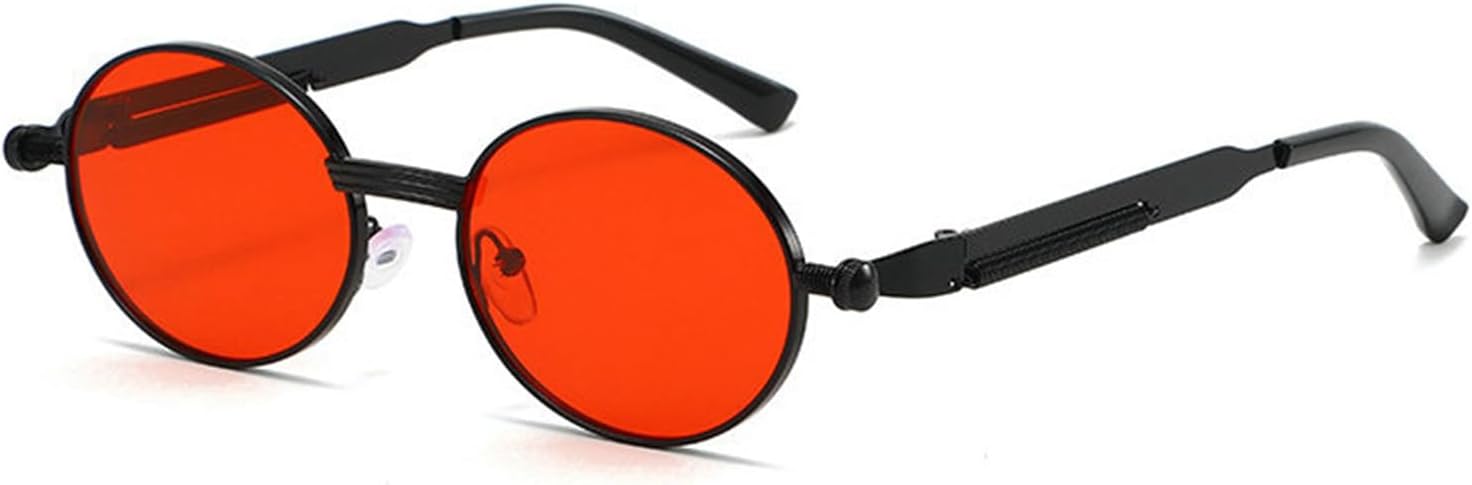 

Солнцезащитные очки Helena в маленькой оправе овальной формы для женщин и мужчин, винтажные круглые солнцезащитные очки 2025 года, роскошные панк-очки, популярные металлические очки с защитой от УФ-излучения UV400, C4