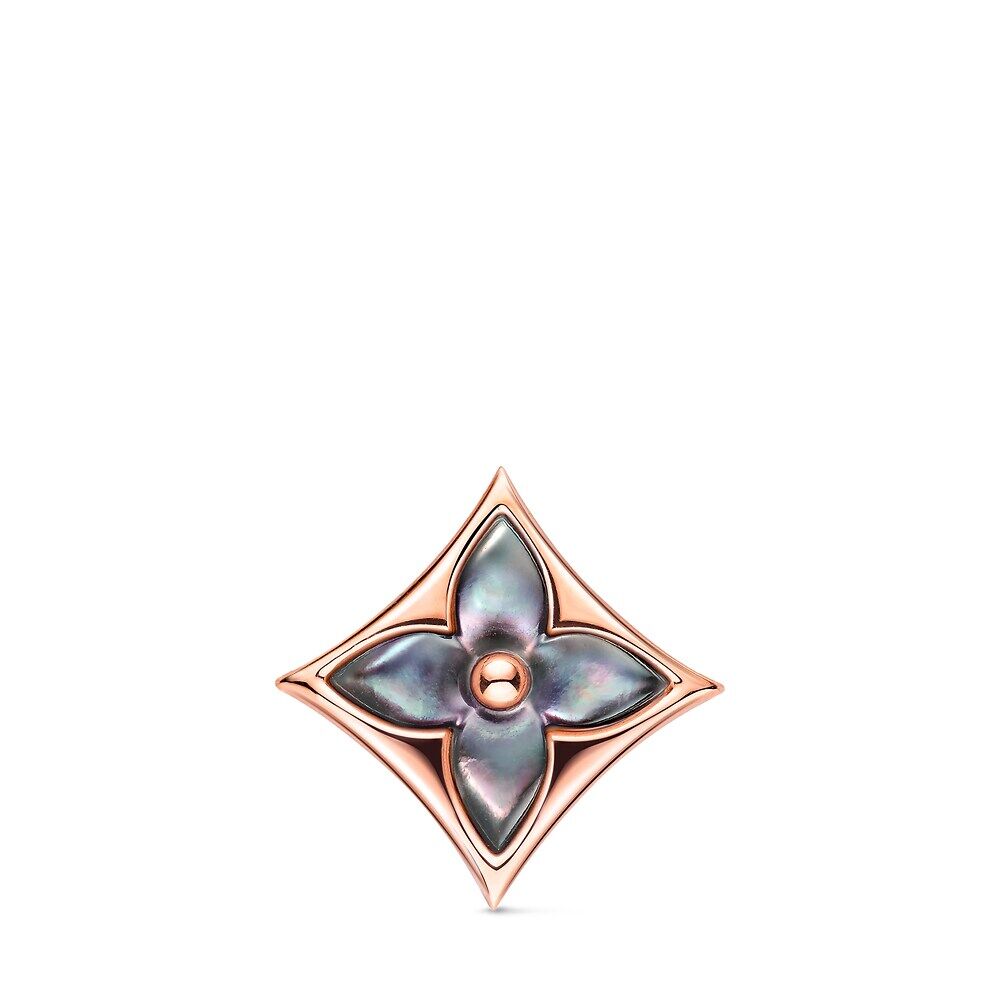 

Louis Vuitton Серьги-гвоздики Color Blossom Star, розовое золото и серый перламутр, 1 шт.