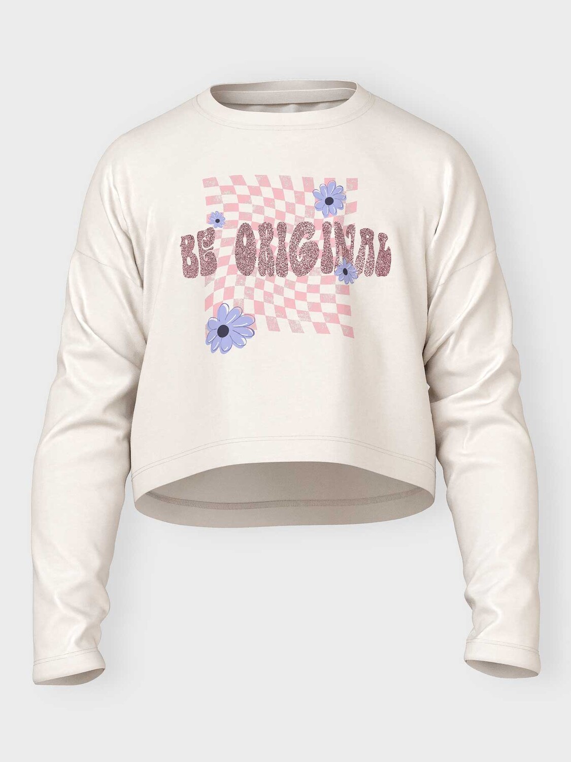 

Блуза Name It NKFVILMA LS CROP TOP, белый