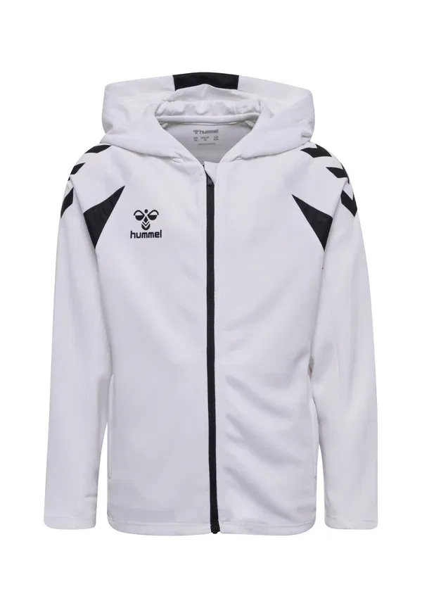 Толстовка на молнии Hmlcore 2.0 zip hoodie kids training jacket Hummel, белый черный